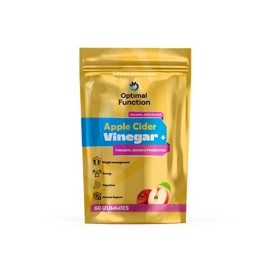 Apple Cider Vinegar + Turmeric, Ginger and Probiotics. 60 GUMMIES